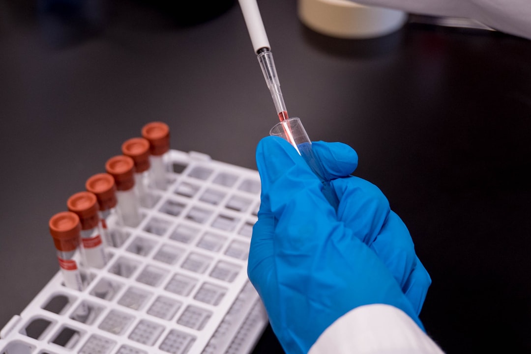 Laboratory scientist preparing blood samples for proteomics